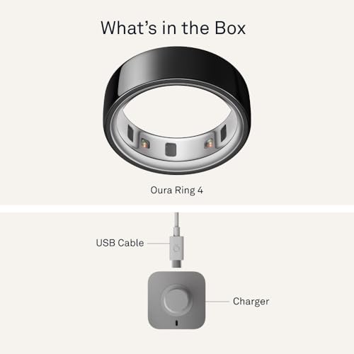 Oura Ring 4 - Rose Gold - Size 8 - Smart Ring - Size First with Oura Ring 4 Sizing Kit - Sleep Tracking Wearable - Heart Rate - Fitness Tracker - Up to 8 Days of Battery Life