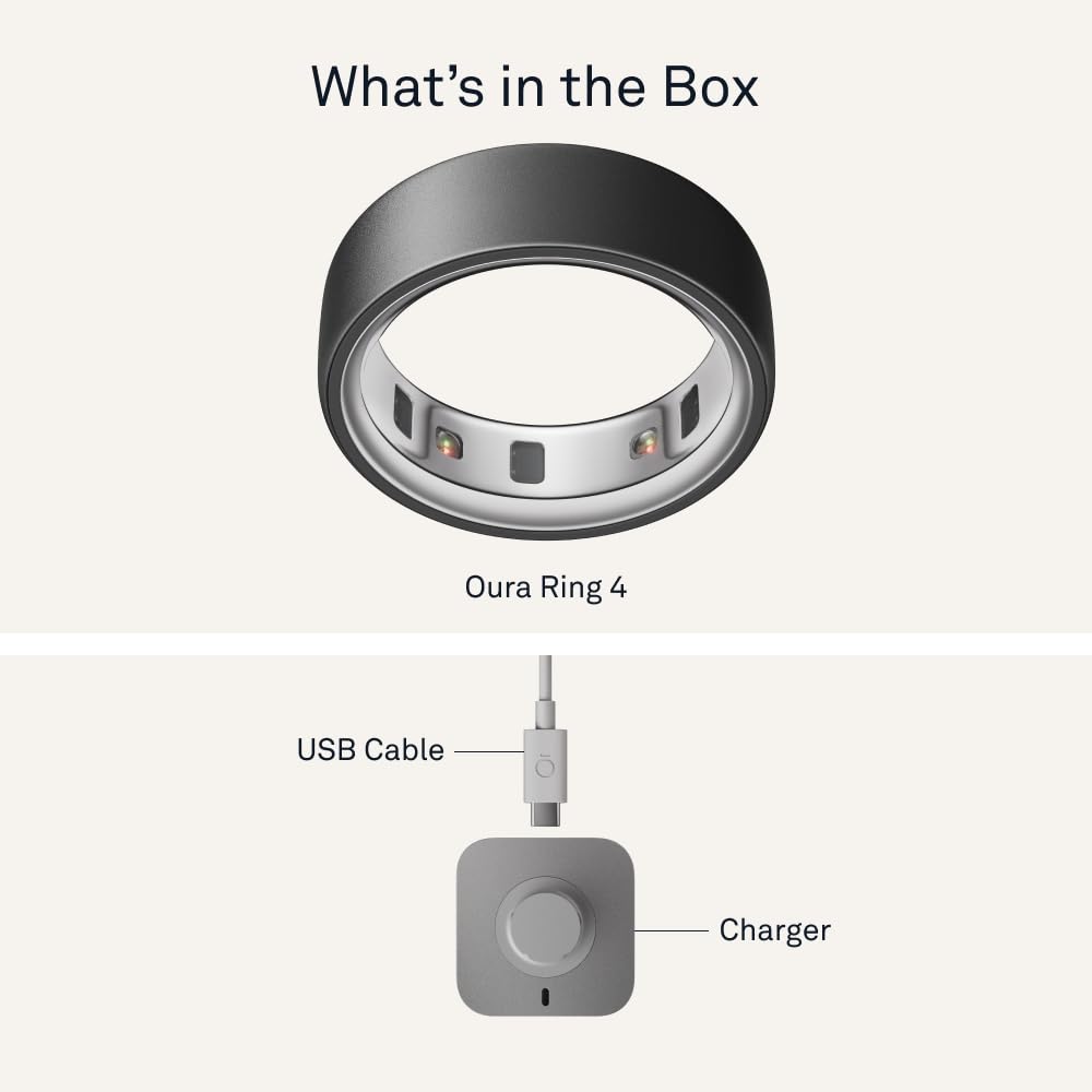 Oura Ring 4 - Rose Gold - Size 8 - Smart Ring - Size First with Oura Ring 4 Sizing Kit - Sleep Tracking Wearable - Heart Rate - Fitness Tracker - Up to 8 Days of Battery Life