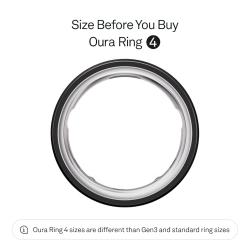 Oura Ring 4 - Rose Gold - Size 8 - Smart Ring - Size First with Oura Ring 4 Sizing Kit - Sleep Tracking Wearable - Heart Rate - Fitness Tracker - Up to 8 Days of Battery Life