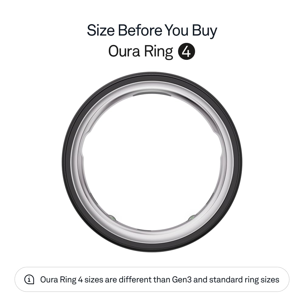 Oura Ring 4 - Rose Gold - Size 8 - Smart Ring - Size First with Oura Ring 4 Sizing Kit - Sleep Tracking Wearable - Heart Rate - Fitness Tracker - Up to 8 Days of Battery Life