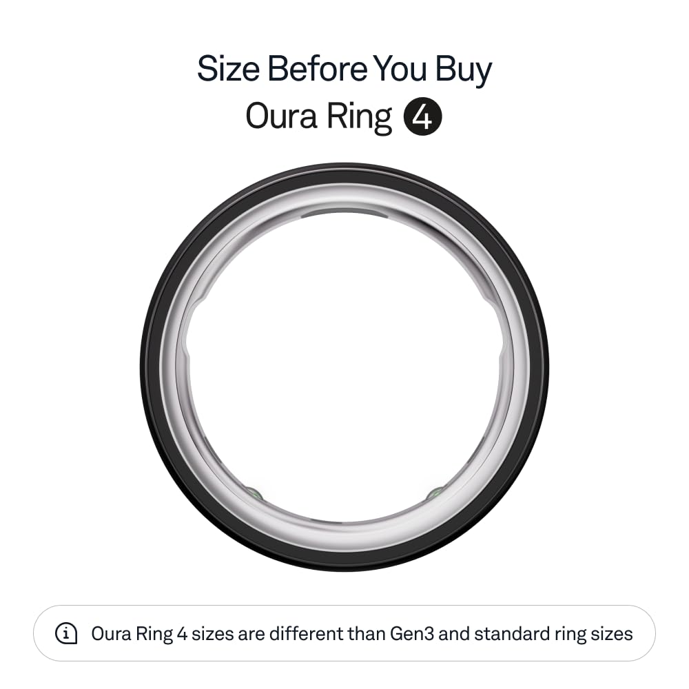Oura Ring 4 - Rose Gold - Size 8 - Smart Ring - Size First with Oura Ring 4 Sizing Kit - Sleep Tracking Wearable - Heart Rate - Fitness Tracker - Up to 8 Days of Battery Life