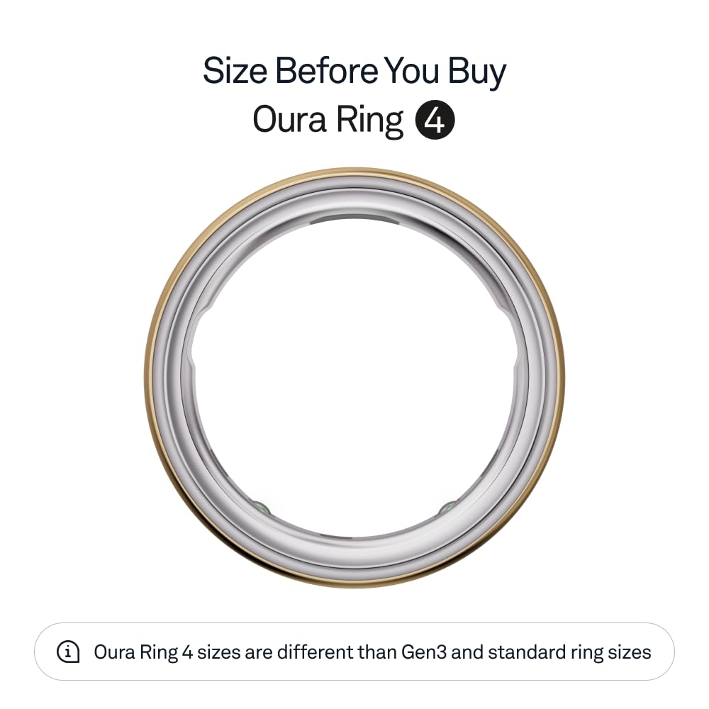 Oura Ring 4 - Rose Gold - Size 8 - Smart Ring - Size First with Oura Ring 4 Sizing Kit - Sleep Tracking Wearable - Heart Rate - Fitness Tracker - Up to 8 Days of Battery Life