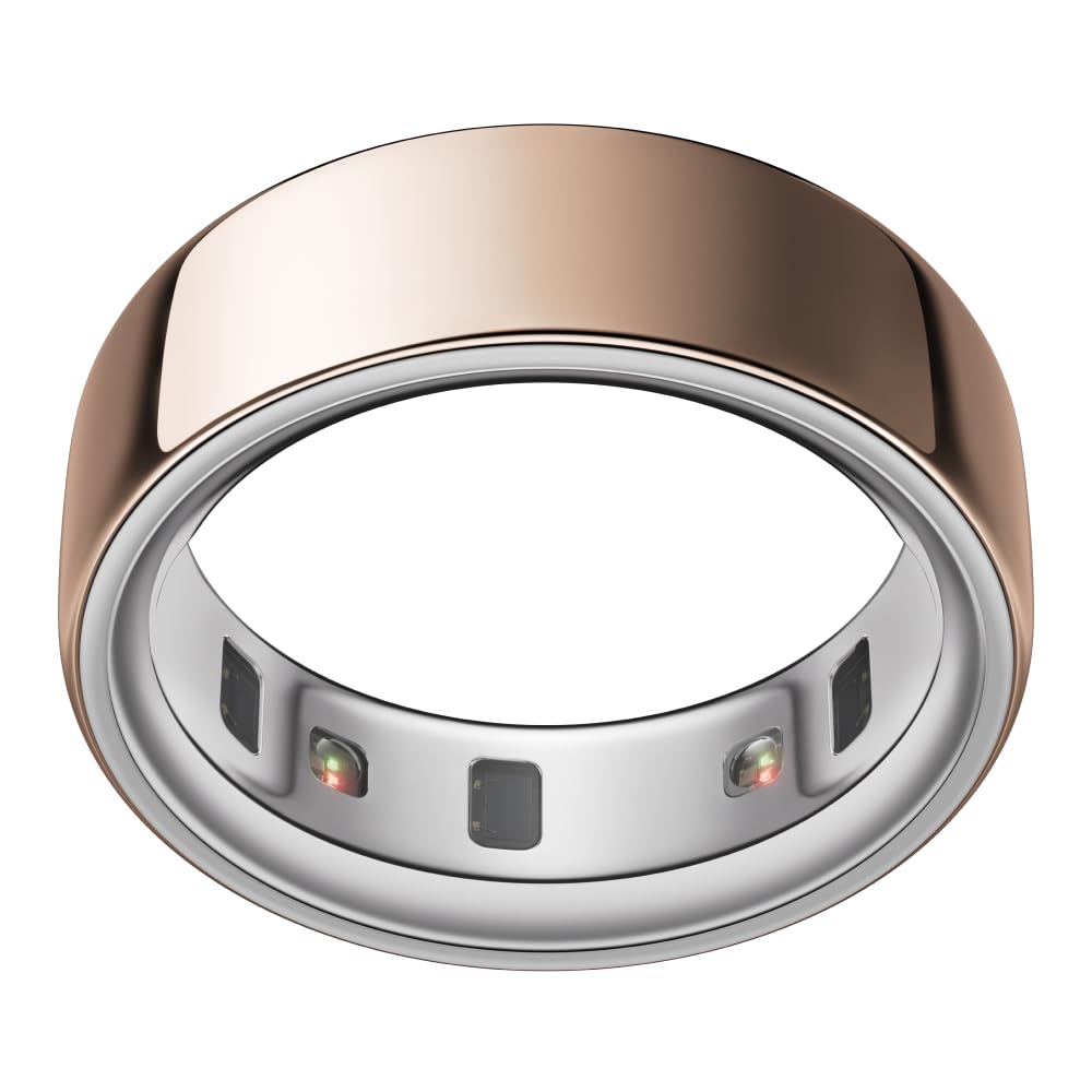 Oura Ring 4 - Rose Gold - Size 8 - Smart Ring - Size First with Oura Ring 4 Sizing Kit - Sleep Tracking Wearable - Heart Rate - Fitness Tracker - Up to 8 Days of Battery Life