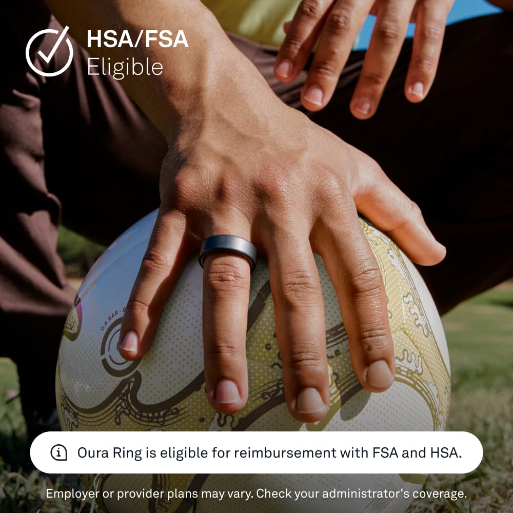 Oura Ring 4 - Rose Gold - Size 8 - Smart Ring - Size First with Oura Ring 4 Sizing Kit - Sleep Tracking Wearable - Heart Rate - Fitness Tracker - Up to 8 Days of Battery Life