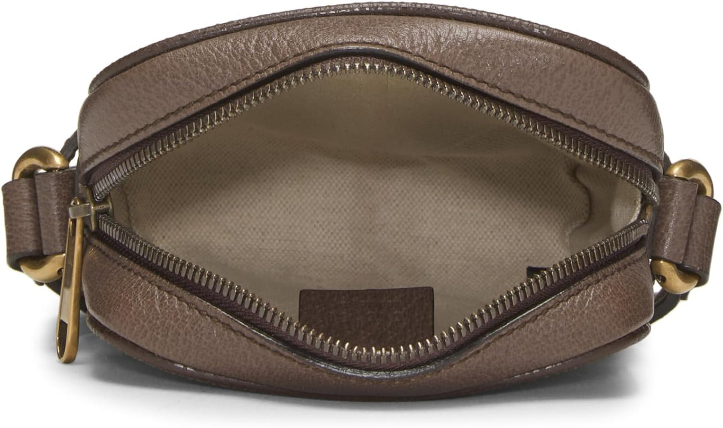 Pre-Loved Brown GG Supreme Canvas Ophidia Messenger Mini, Brown