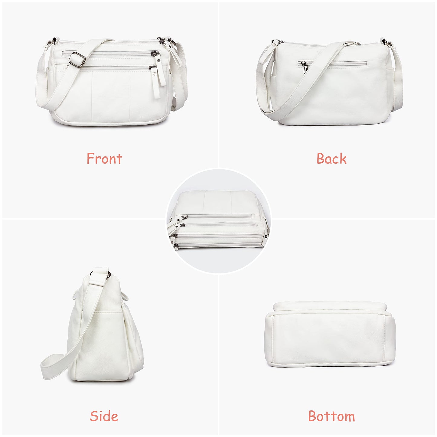 Soft PU Leather Shoulder Bag Crossbody Purse