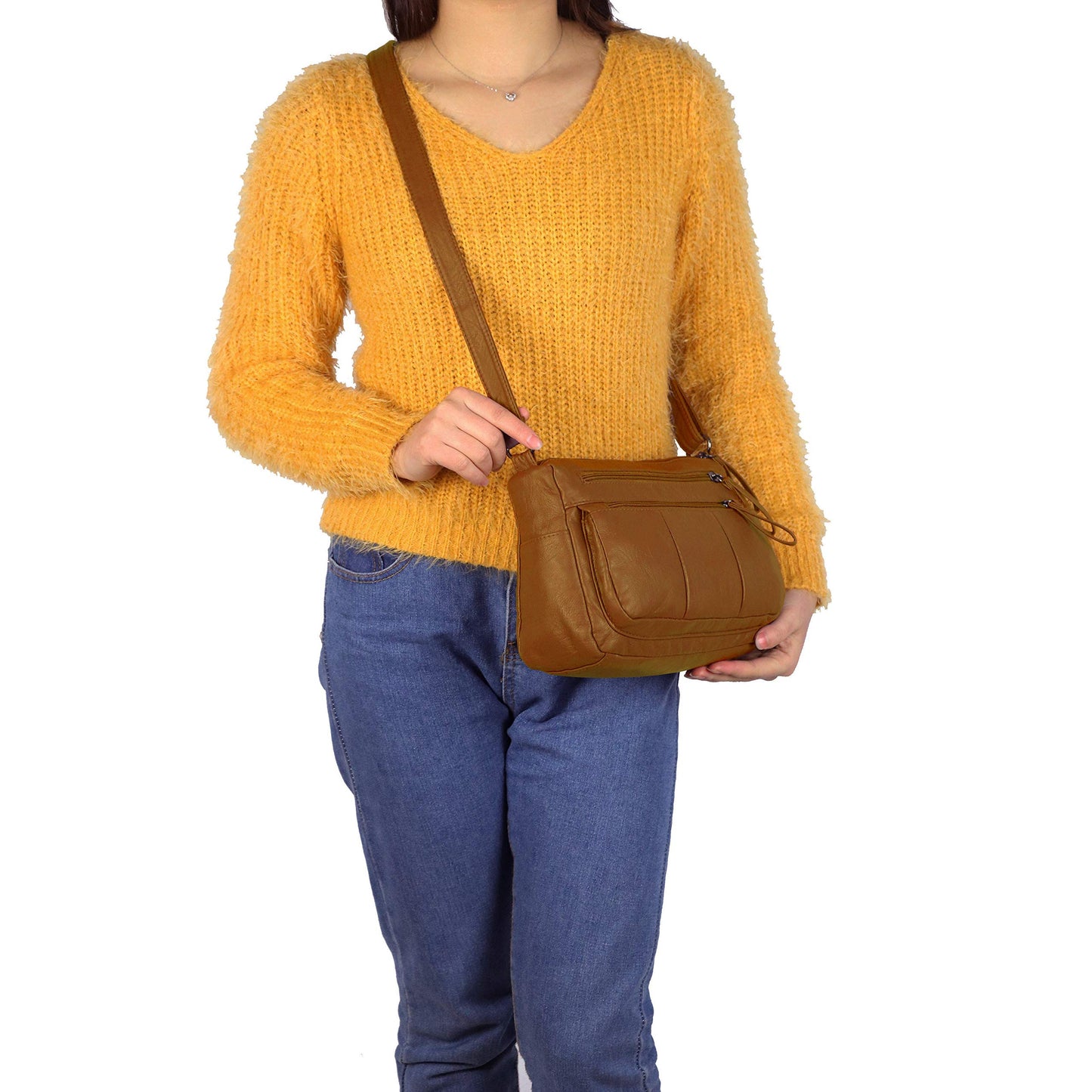 Soft PU Leather Shoulder Bag Crossbody Purse