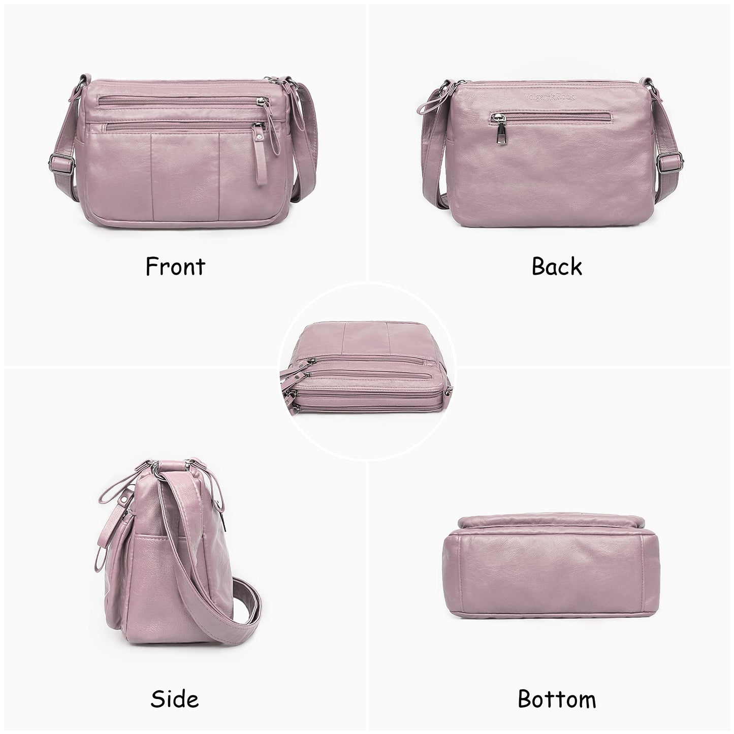 Soft PU Leather Shoulder Bag Crossbody Purse