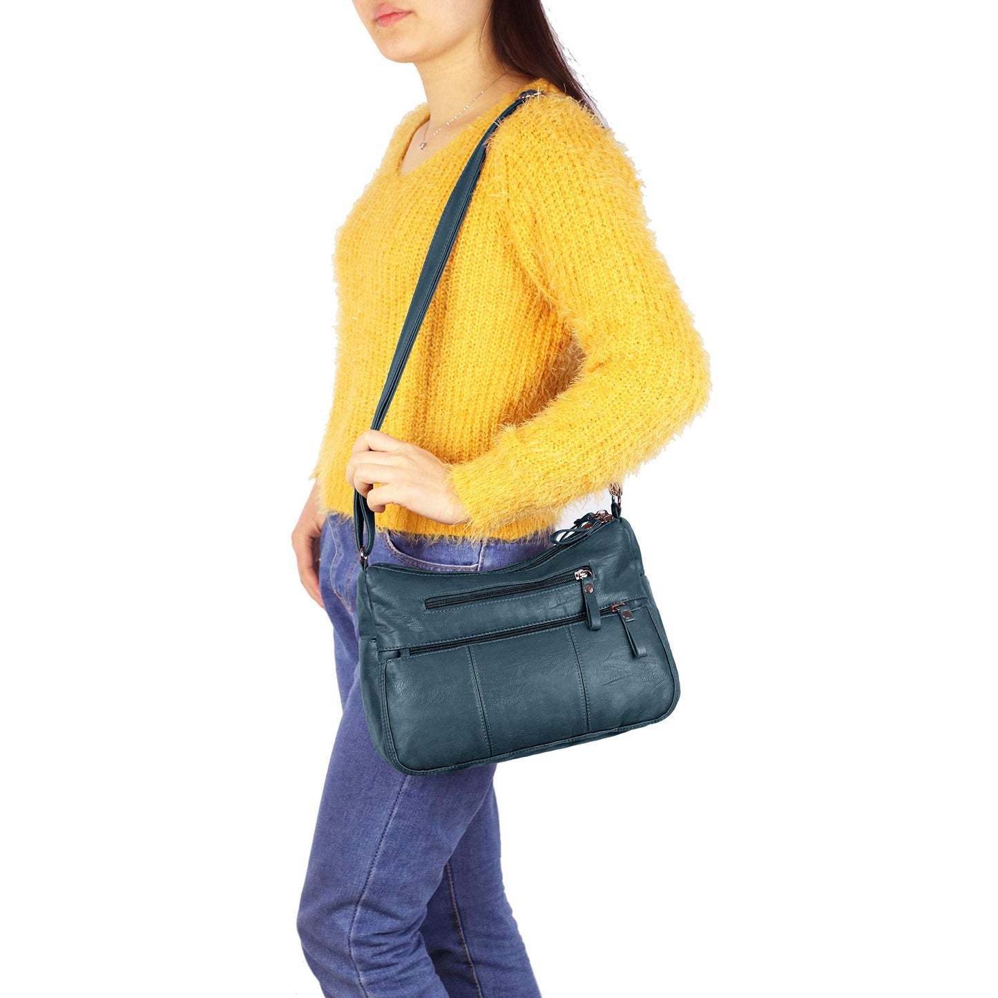 Soft PU Leather Shoulder Bag Crossbody Purse
