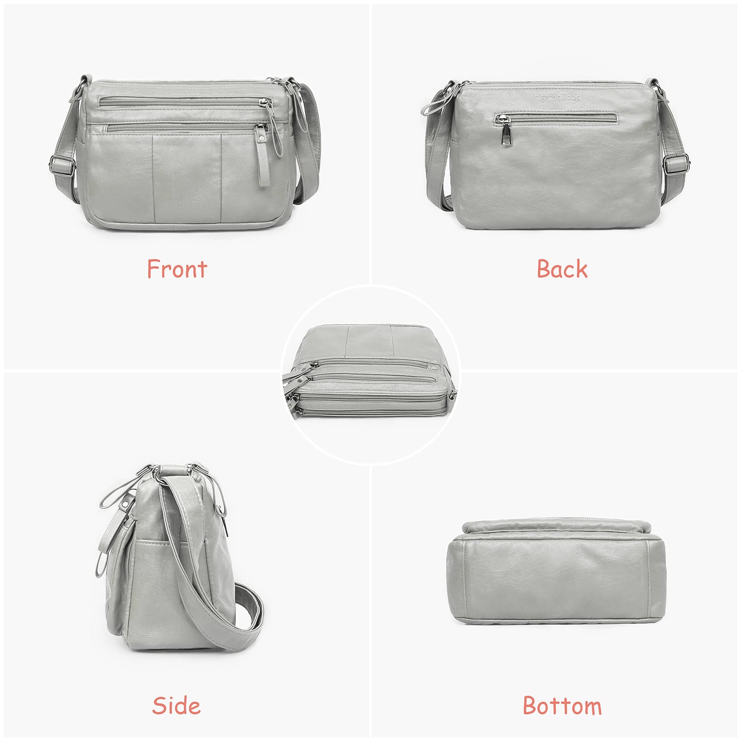 Soft PU Leather Shoulder Bag Crossbody Purse