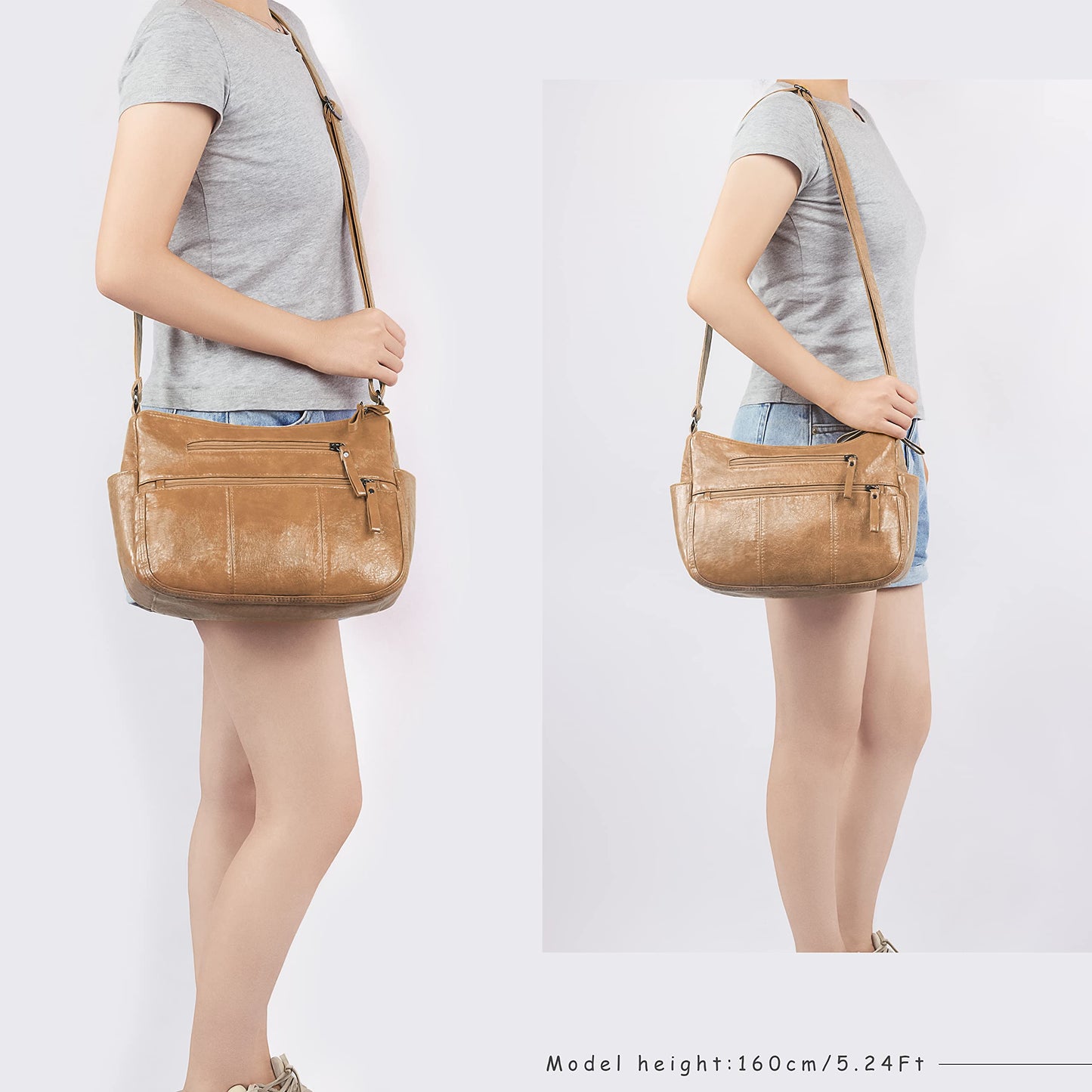 Soft PU Leather Shoulder Bag Crossbody Purse