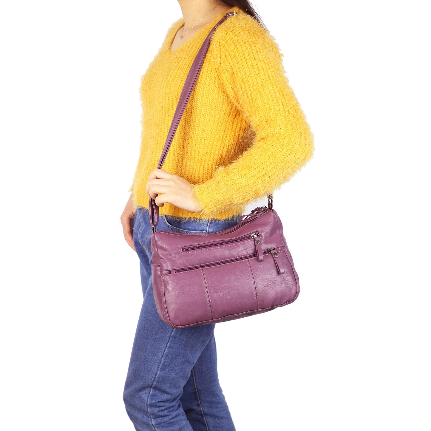 Soft PU Leather Shoulder Bag Crossbody Purse