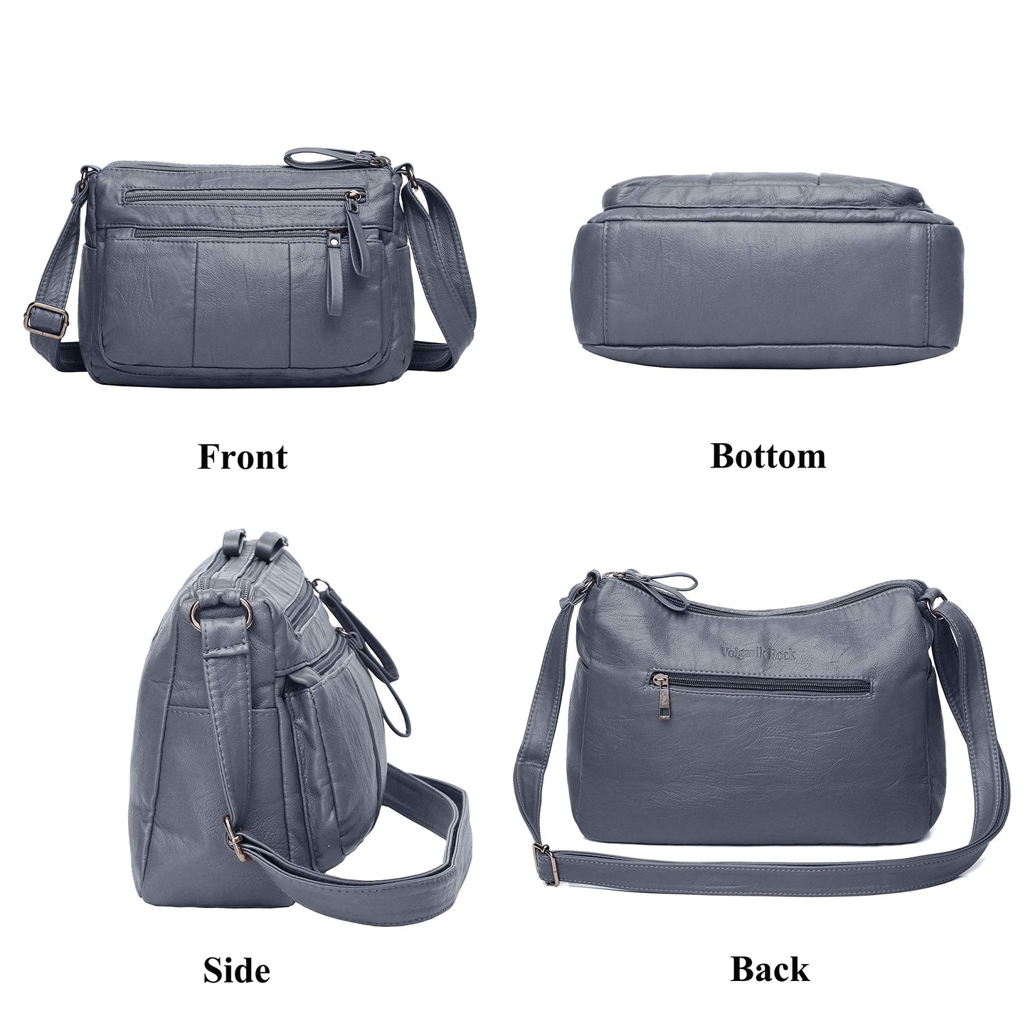 Soft PU Leather Shoulder Bag Crossbody Purse