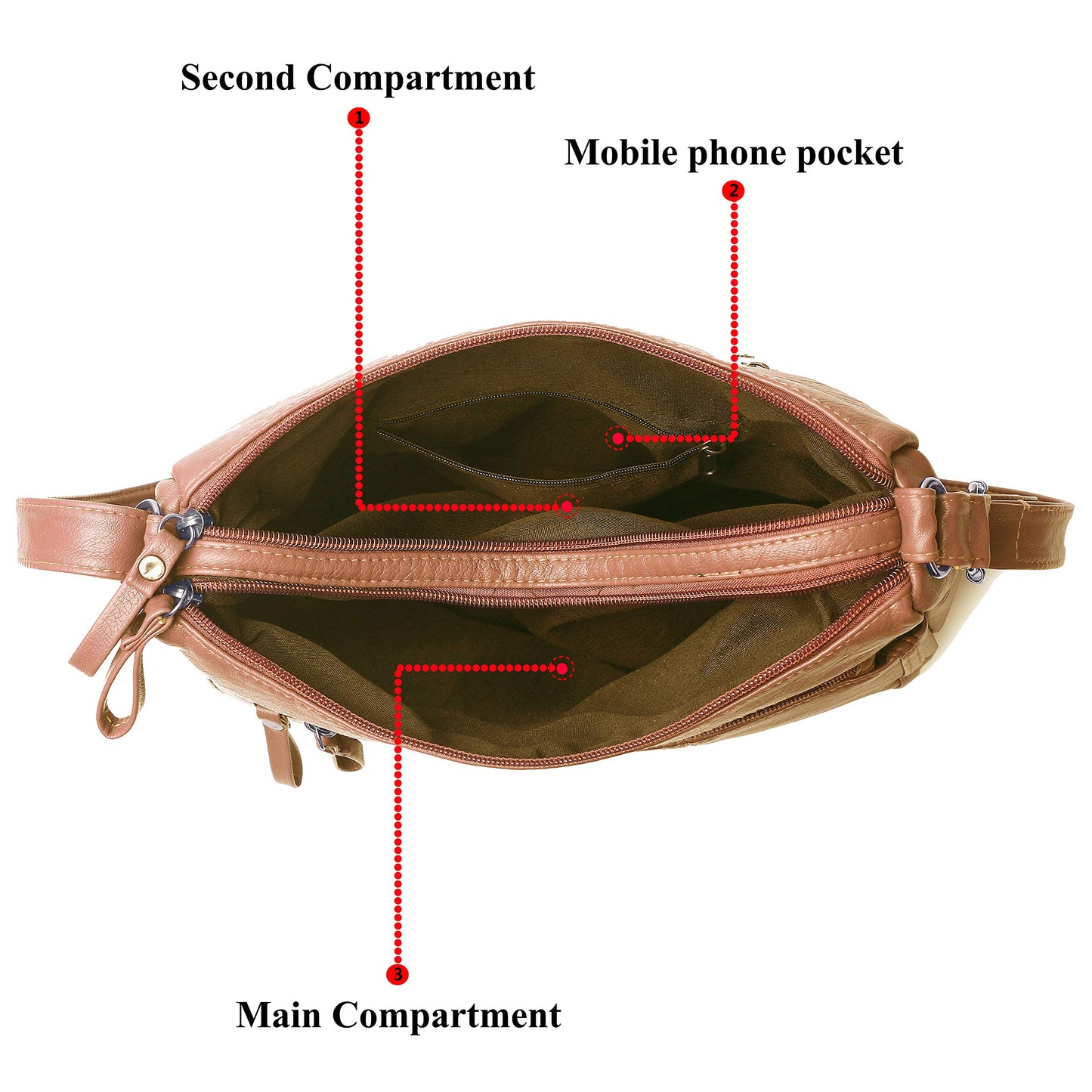 Soft PU Leather Shoulder Bag Crossbody Purse