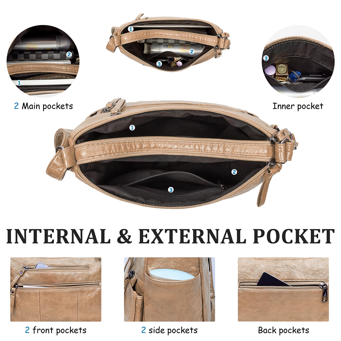 Soft PU Leather Shoulder Bag Crossbody Purse