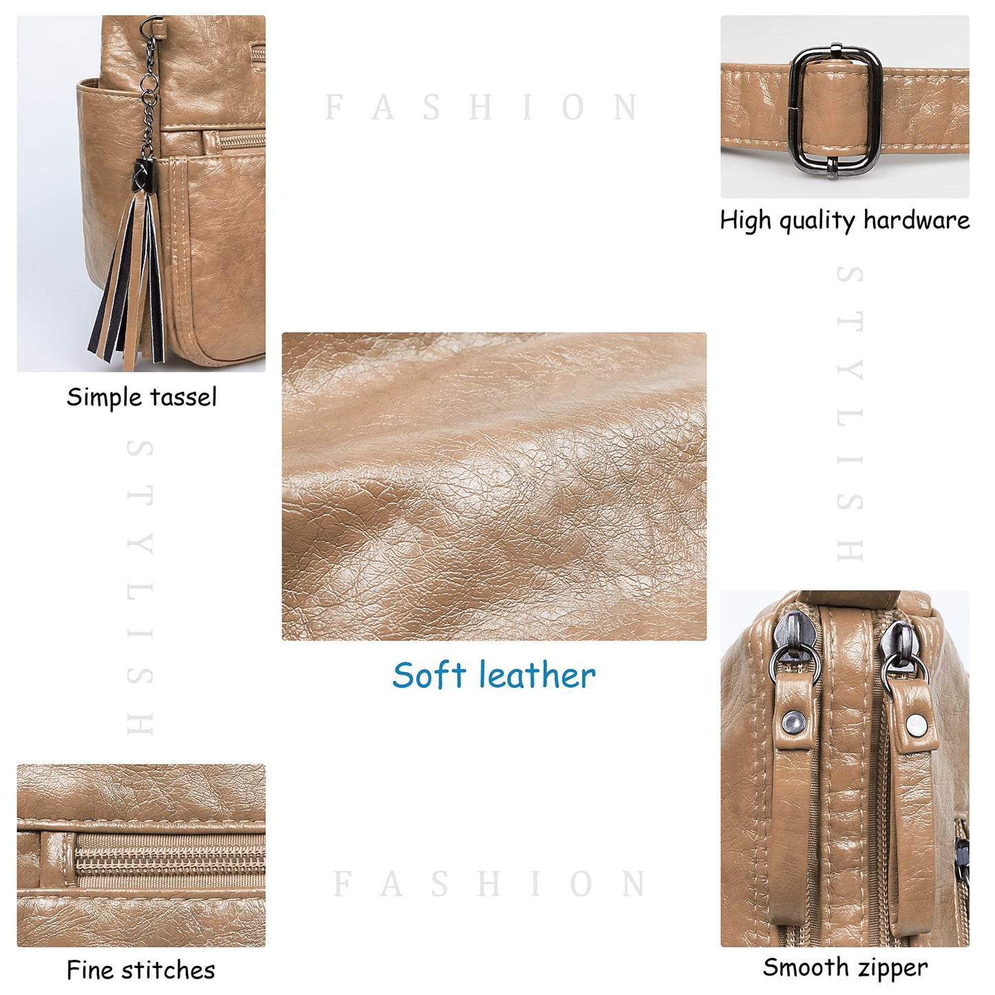 Soft PU Leather Shoulder Bag Crossbody Purse