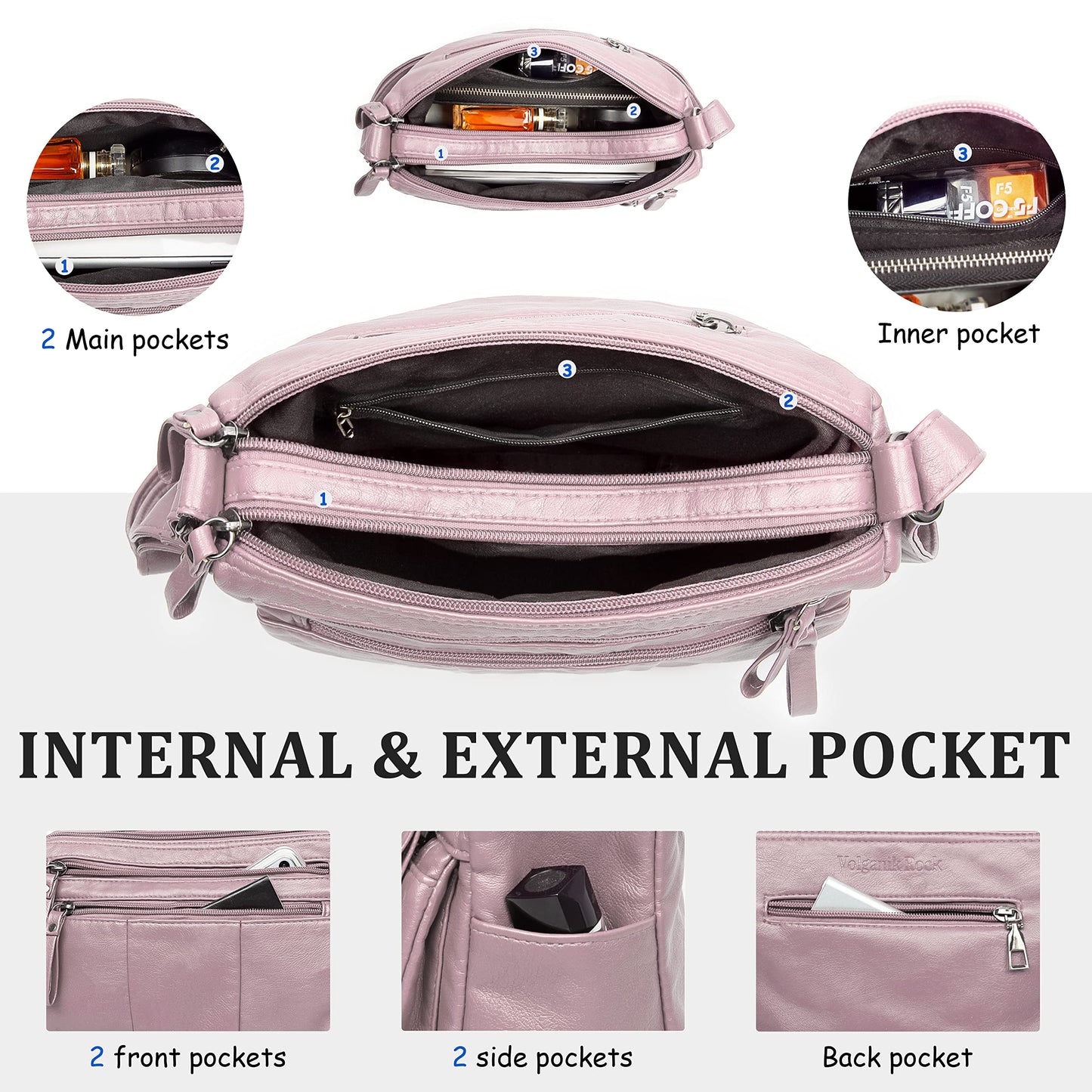 Soft PU Leather Shoulder Bag Crossbody Purse