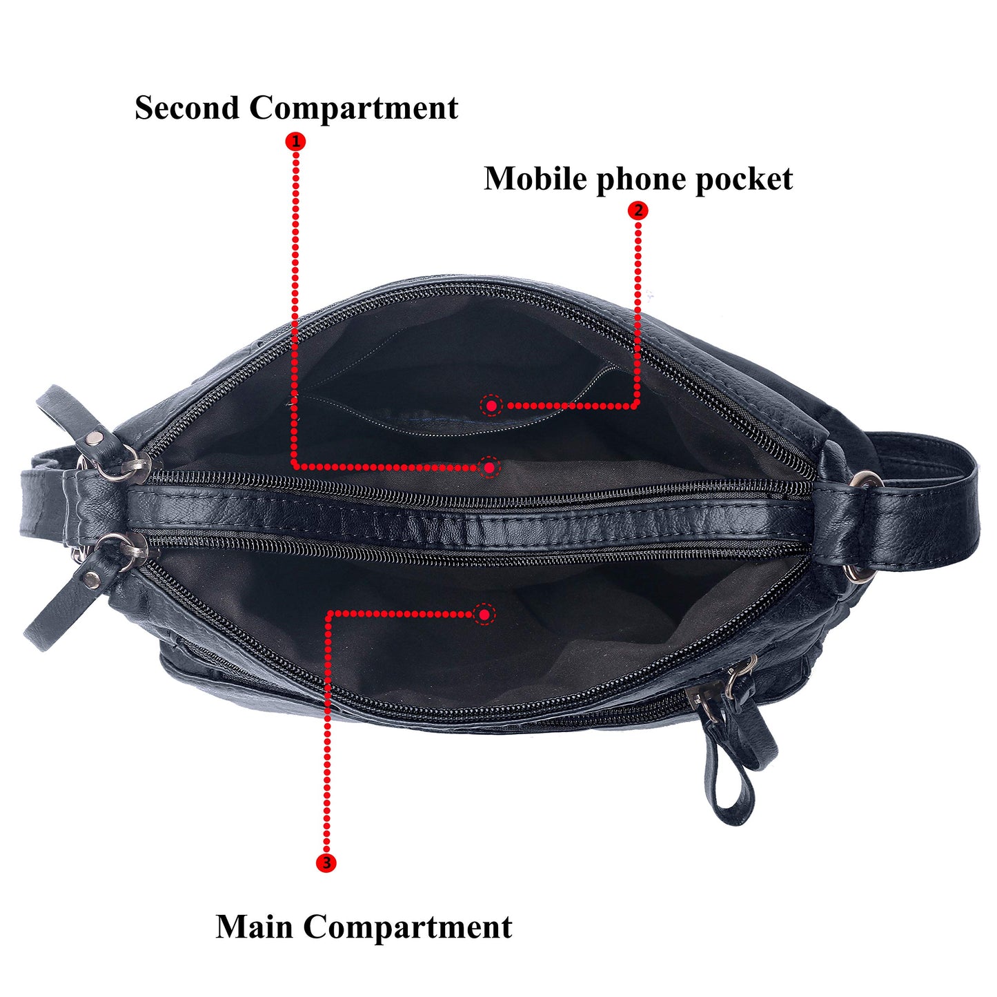 Soft PU Leather Shoulder Bag Crossbody Purse