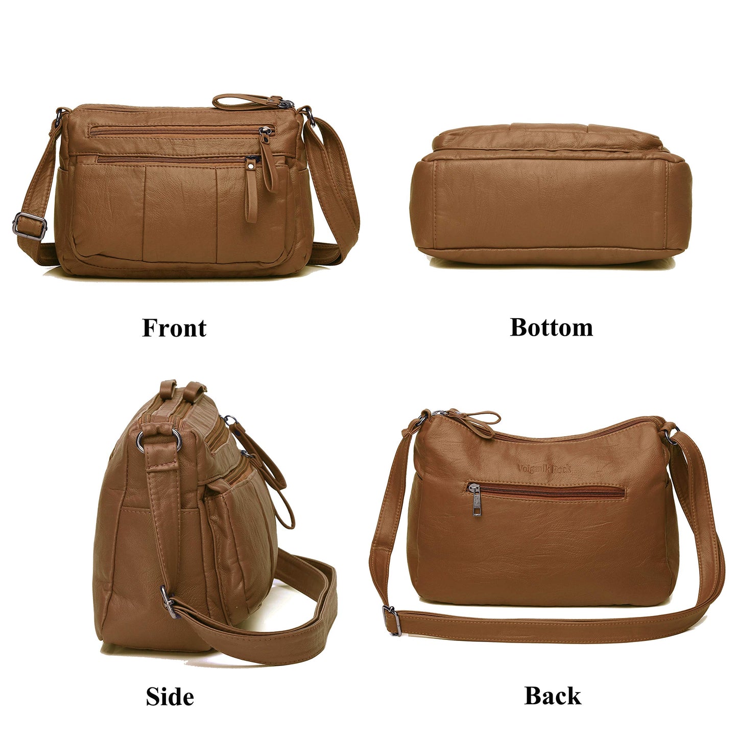 Soft PU Leather Shoulder Bag Crossbody Purse