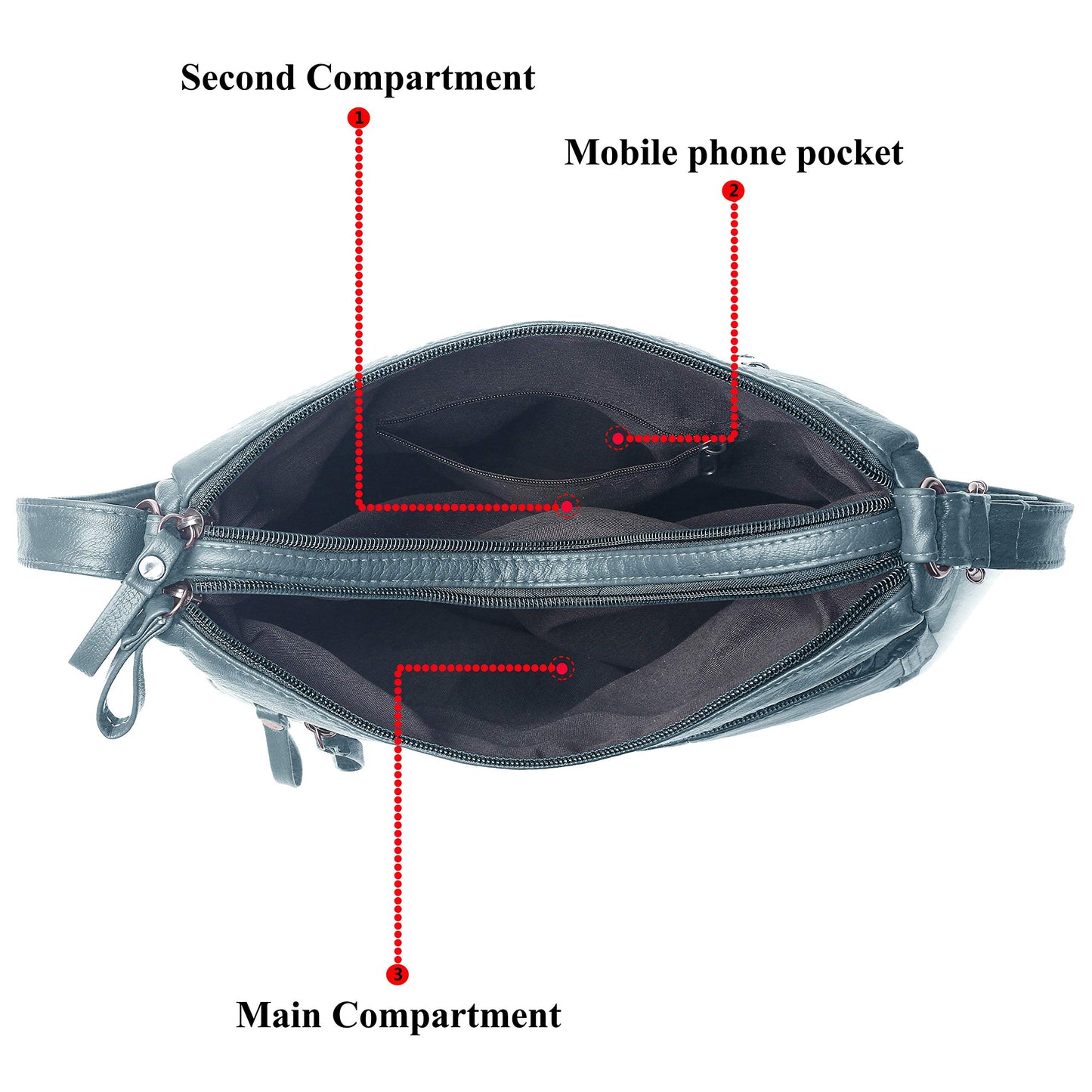 Soft PU Leather Shoulder Bag Crossbody Purse