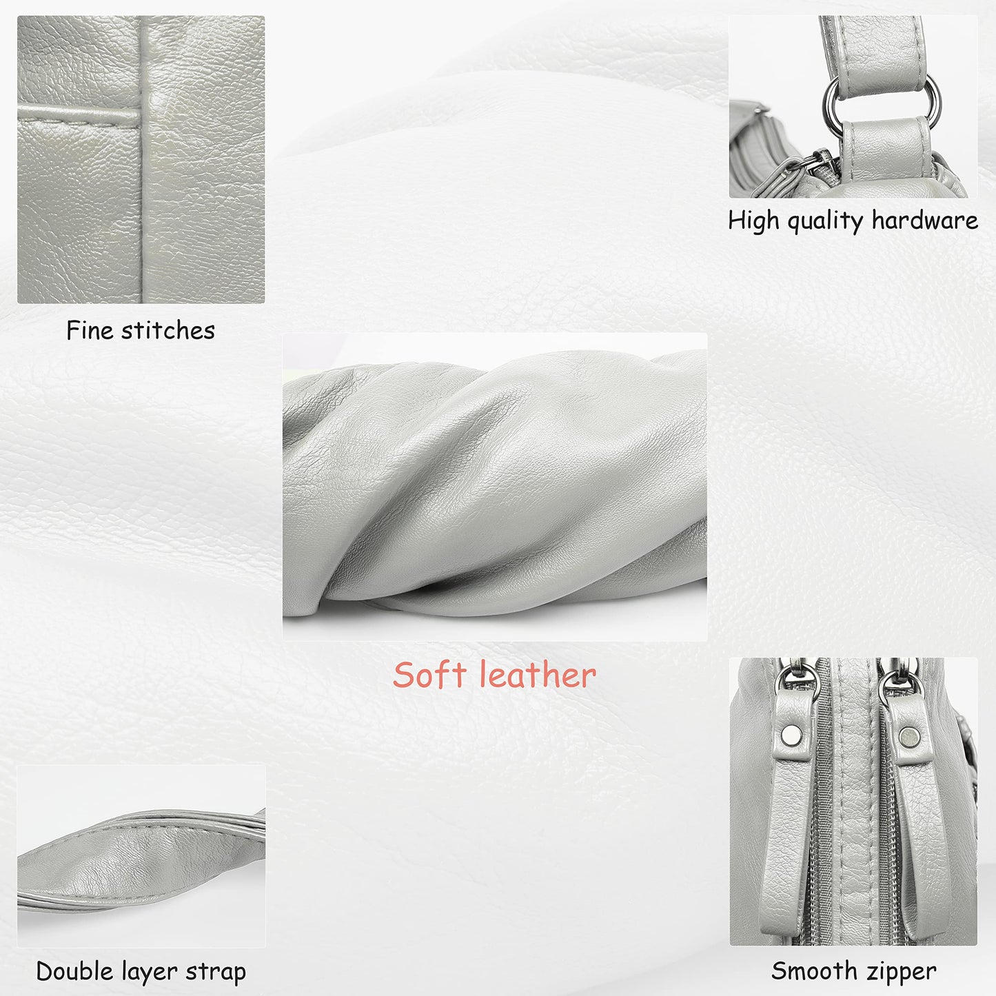 Soft PU Leather Shoulder Bag Crossbody Purse