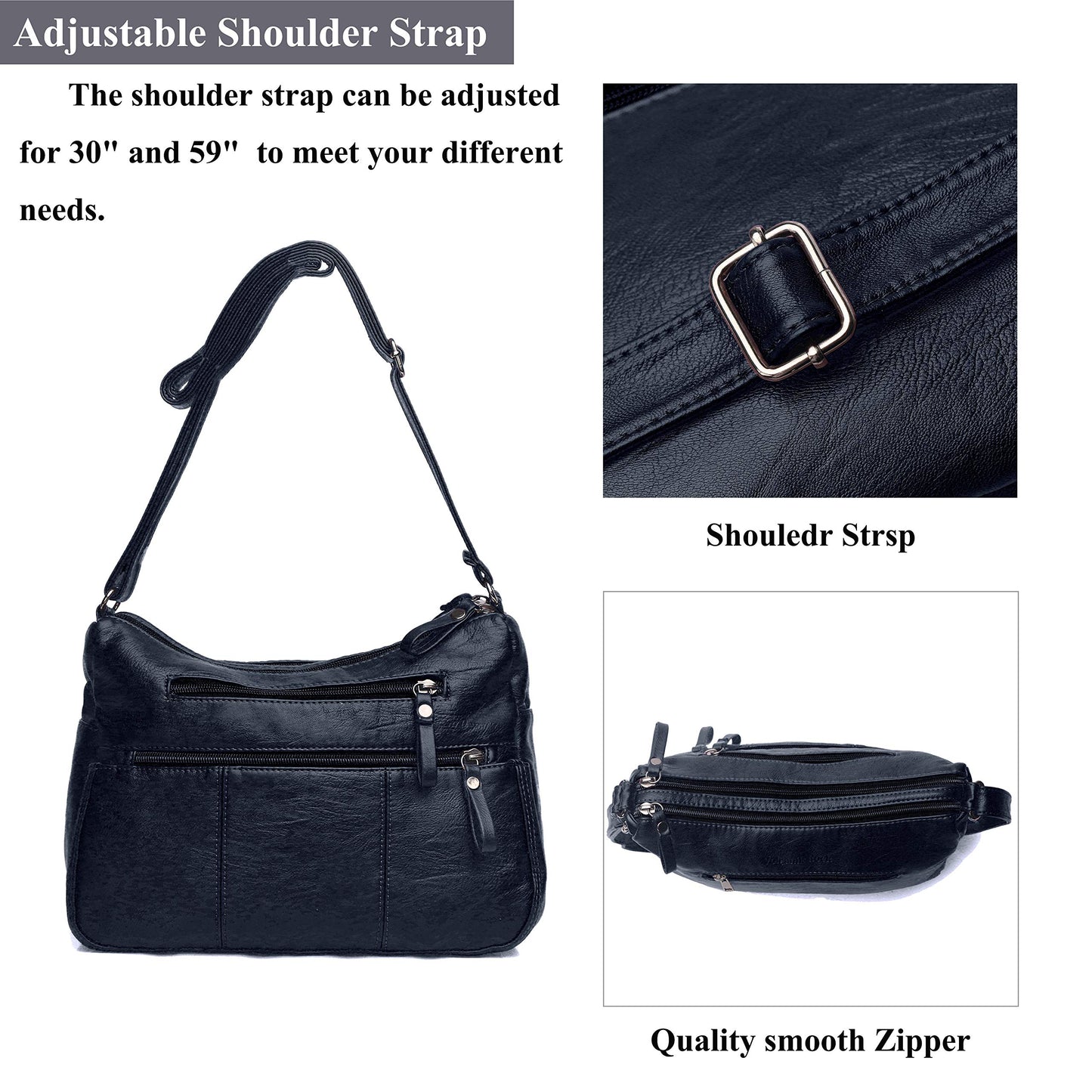 Soft PU Leather Shoulder Bag Crossbody Purse