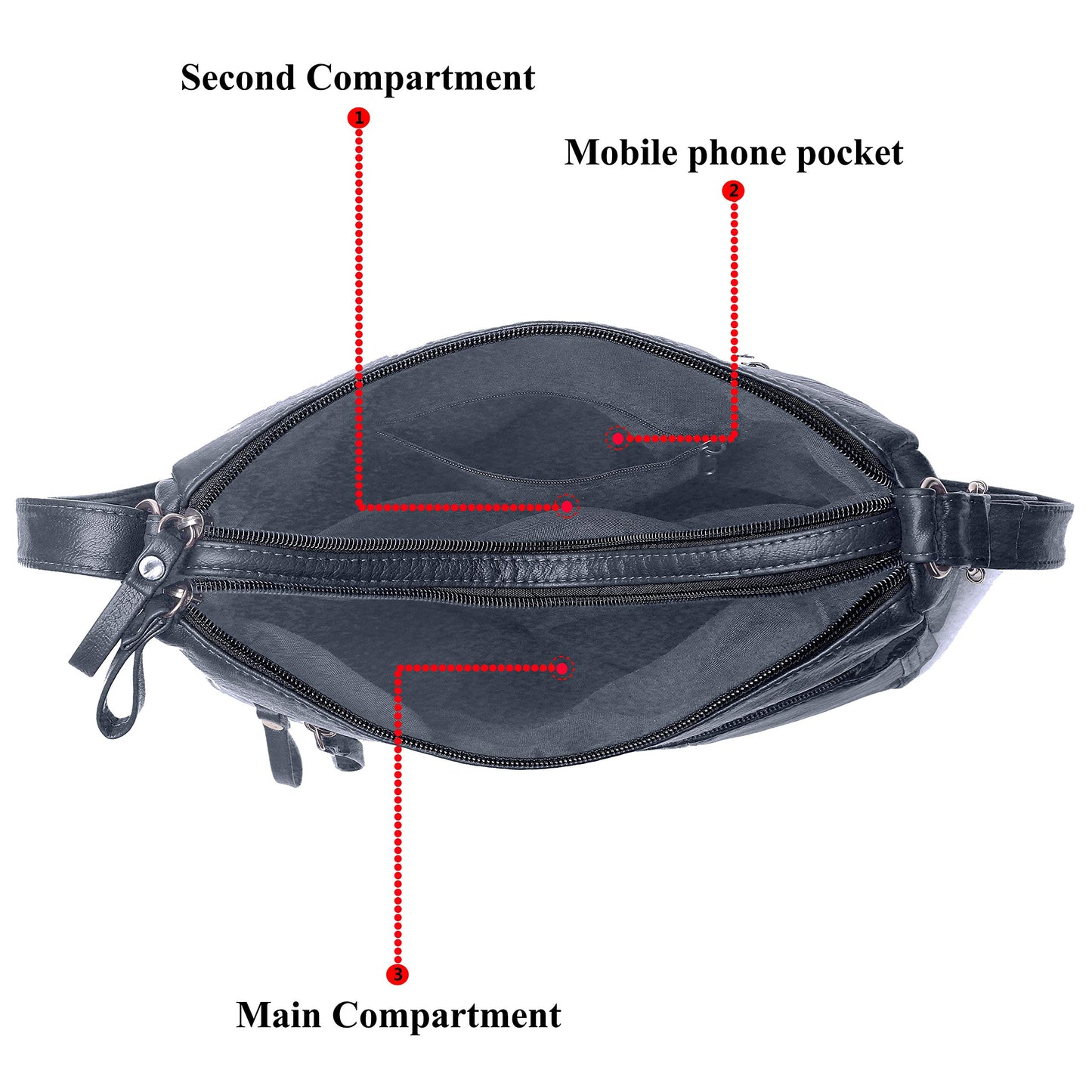 Soft PU Leather Shoulder Bag Crossbody Purse