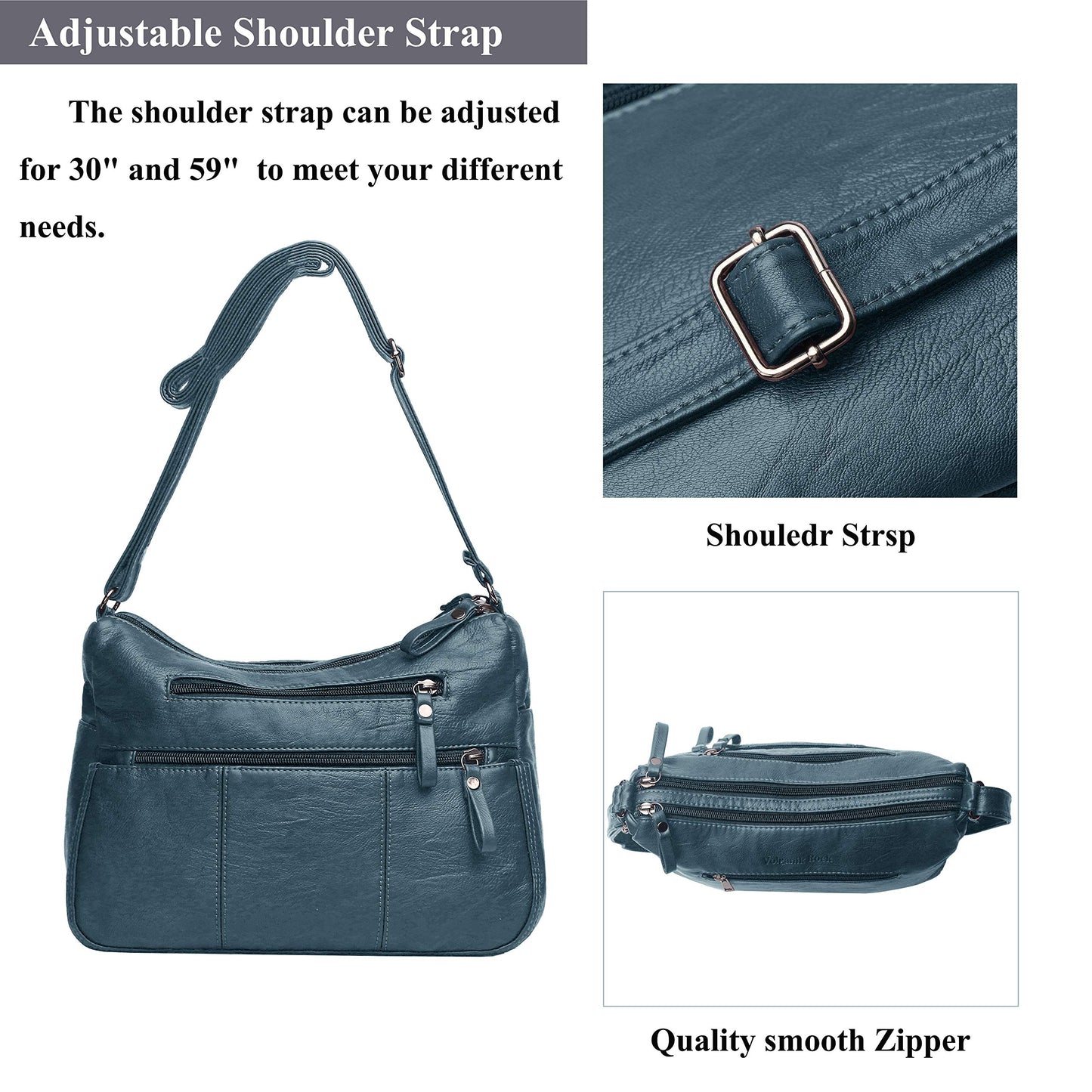 Soft PU Leather Shoulder Bag Crossbody Purse