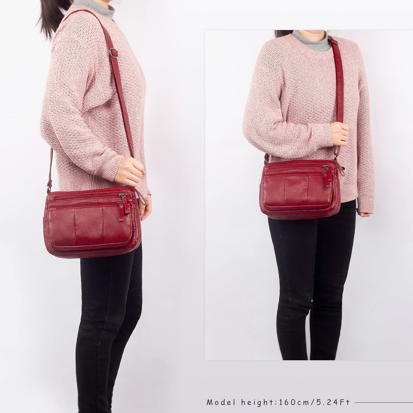 Soft PU Leather Shoulder Bag Crossbody Purse