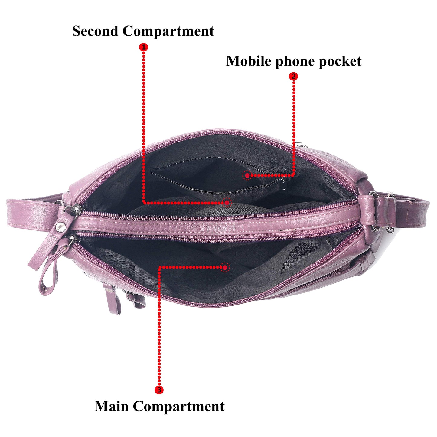 Soft PU Leather Shoulder Bag Crossbody Purse