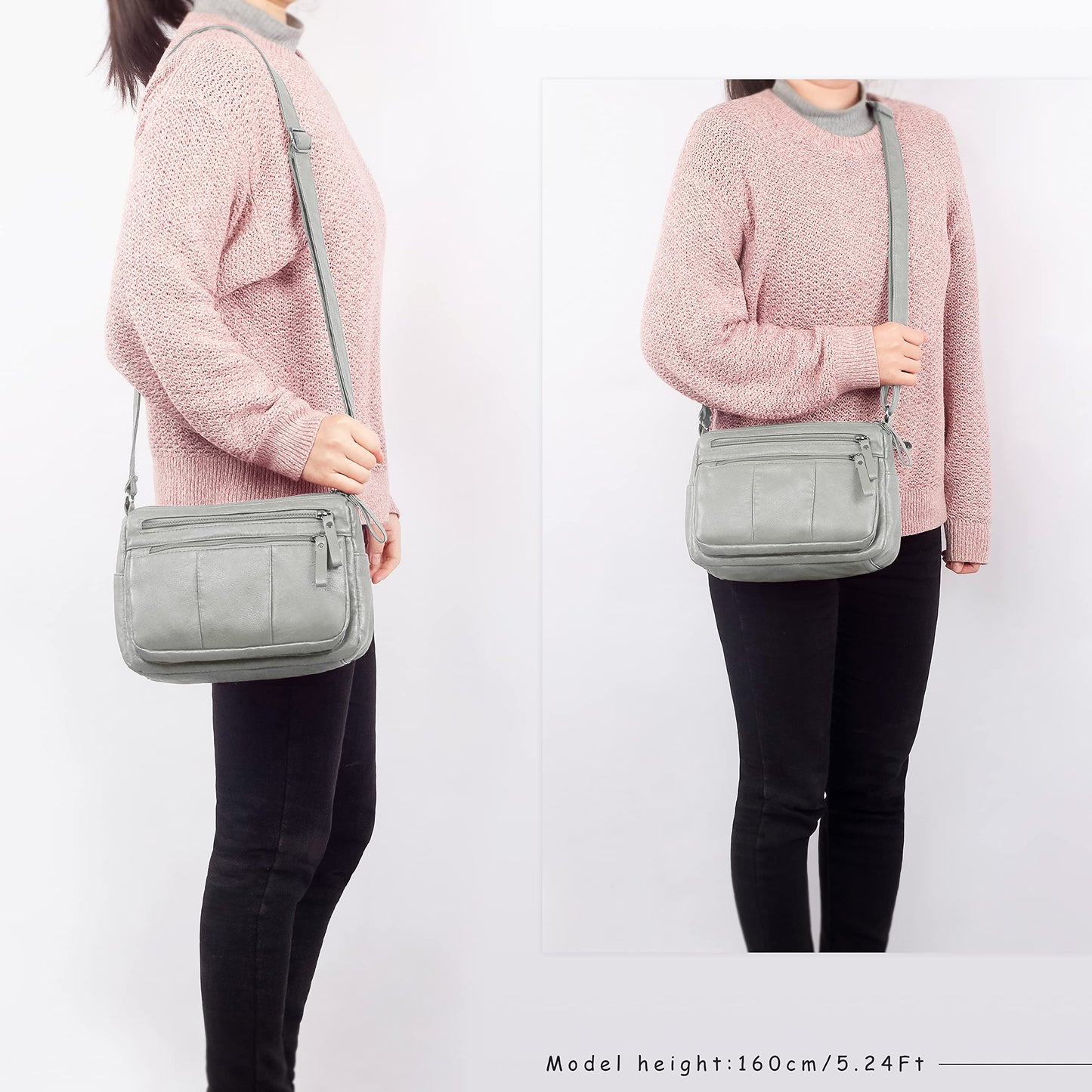 Soft PU Leather Shoulder Bag Crossbody Purse
