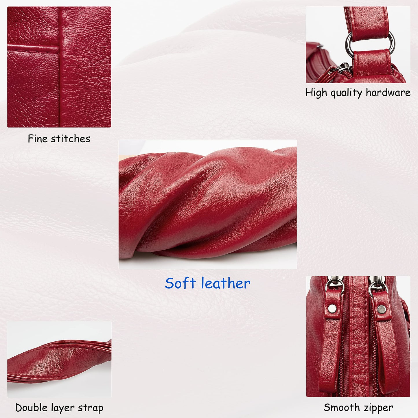 Soft PU Leather Shoulder Bag Crossbody Purse