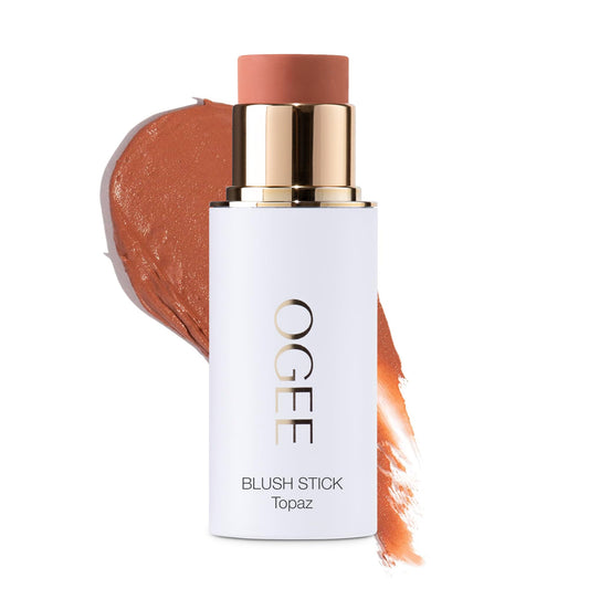 Ogee Sculpted Face Stick (ROSE QUARTZ - ROSE BLUSH) Certified Organic Blush Stick - Multi-Use Cream Blush Stick for Cheeks, Lips & Face