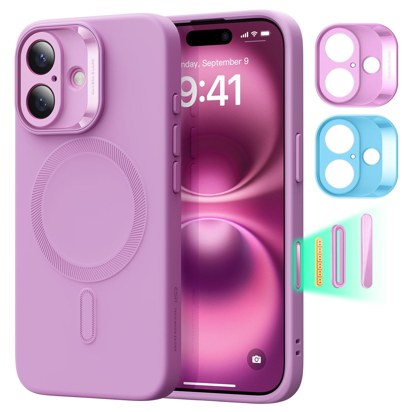 Classic Hybrid Magnetic Mobile Phone Case with HaloLock, Military Standard Drop Protection Case, Scratch-Resistant Back