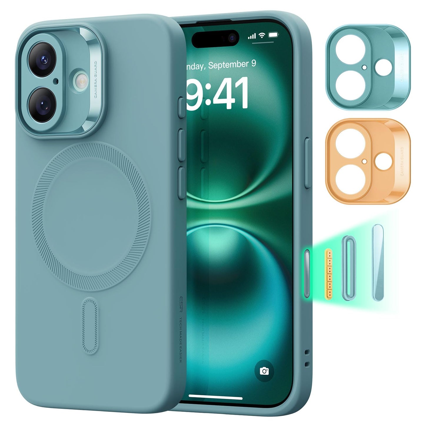 Classic Hybrid Magnetic Mobile Phone Case with HaloLock, Military Standard Drop Protection Case, Scratch-Resistant Back