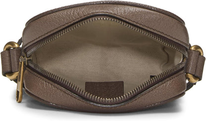 Pre-Loved Brown GG Supreme Canvas Ophidia Messenger Mini, Brown