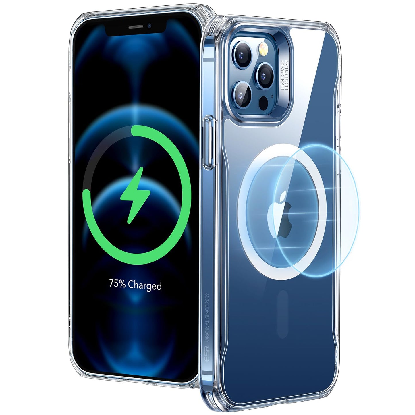 Classic Hybrid Magnetic Mobile Phone Case with HaloLock, Military Standard Drop Protection Case, Scratch-Resistant Back