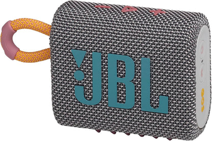 JBL Go 3 - Portable Mini Bluetooth Speaker, big audio and punchy bass, IP67 waterproof and dustproof, 5 hours of playtime, speaker for home, outdoor and travel (White)