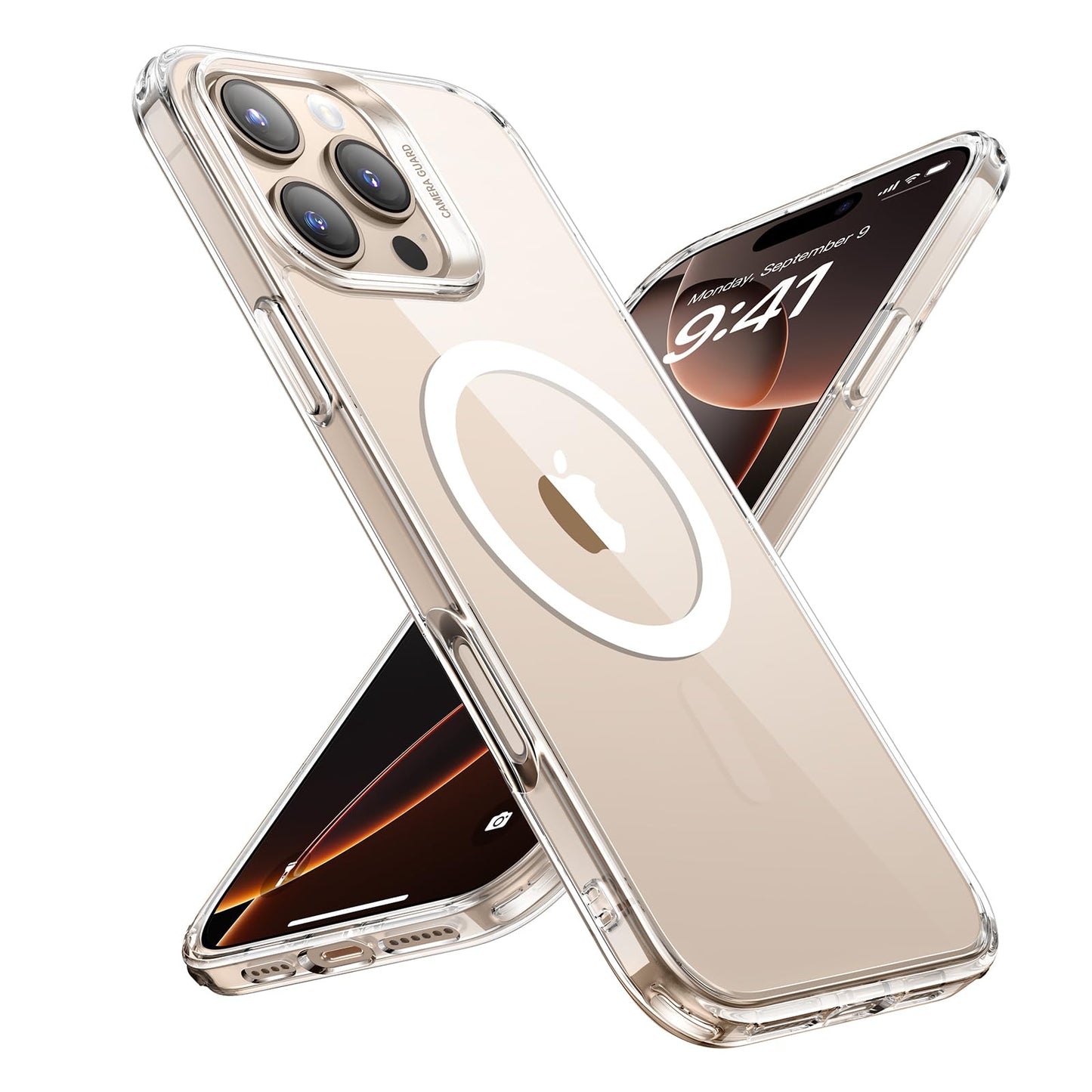 Classic Hybrid Magnetic Mobile Phone Case with HaloLock, Military Standard Drop Protection Case, Scratch-Resistant Back