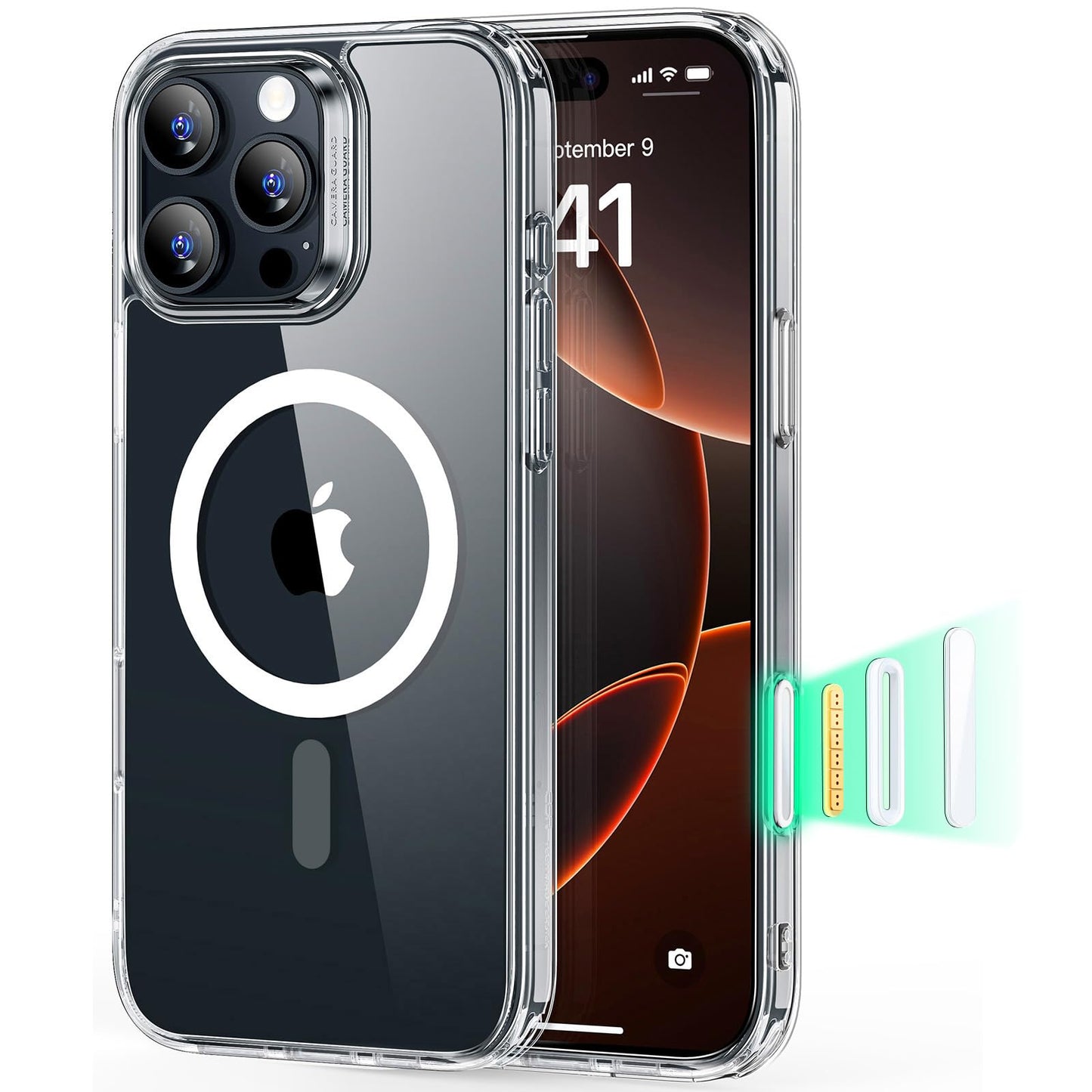 Classic Hybrid Magnetic Mobile Phone Case with HaloLock, Military Standard Drop Protection Case, Scratch-Resistant Back
