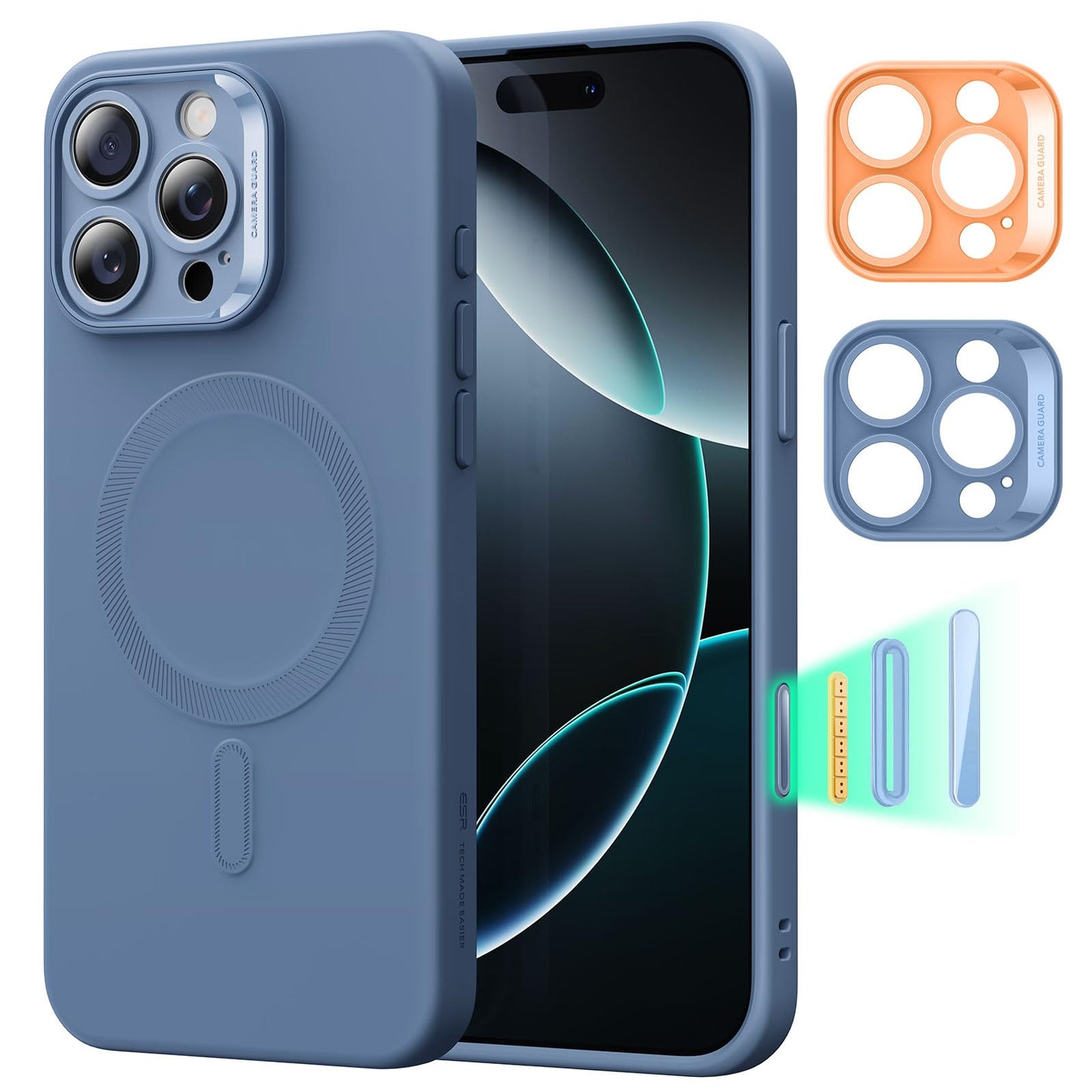 Classic Hybrid Magnetic Mobile Phone Case with HaloLock, Military Standard Drop Protection Case, Scratch-Resistant Back