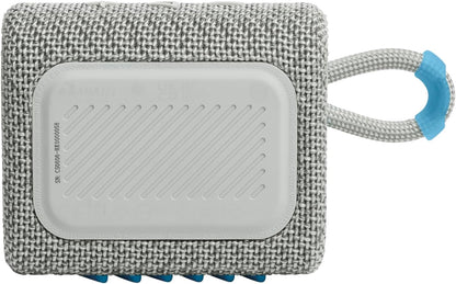 JBL Go 3 - Portable Mini Bluetooth Speaker, big audio and punchy bass, IP67 waterproof and dustproof, 5 hours of playtime, speaker for home, outdoor and travel (White)