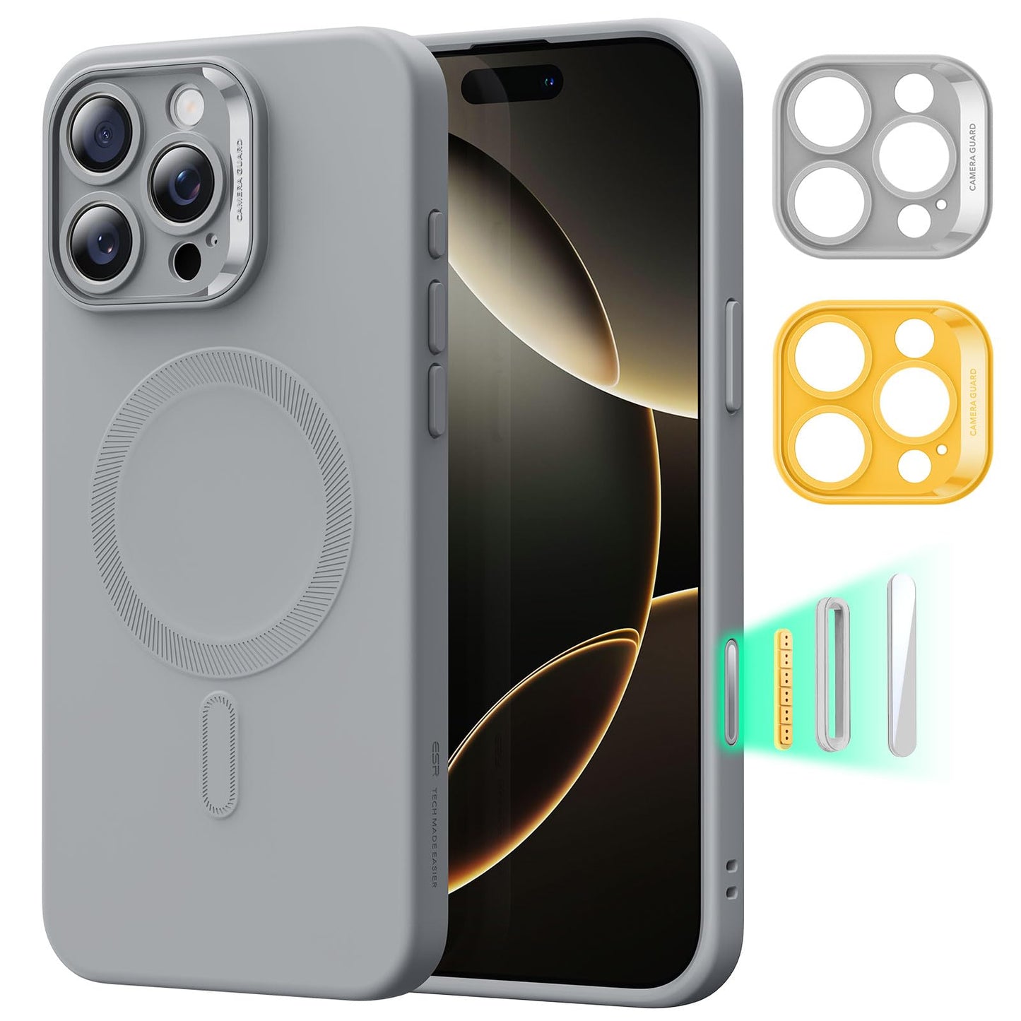 Classic Hybrid Magnetic Mobile Phone Case with HaloLock, Military Standard Drop Protection Case, Scratch-Resistant Back