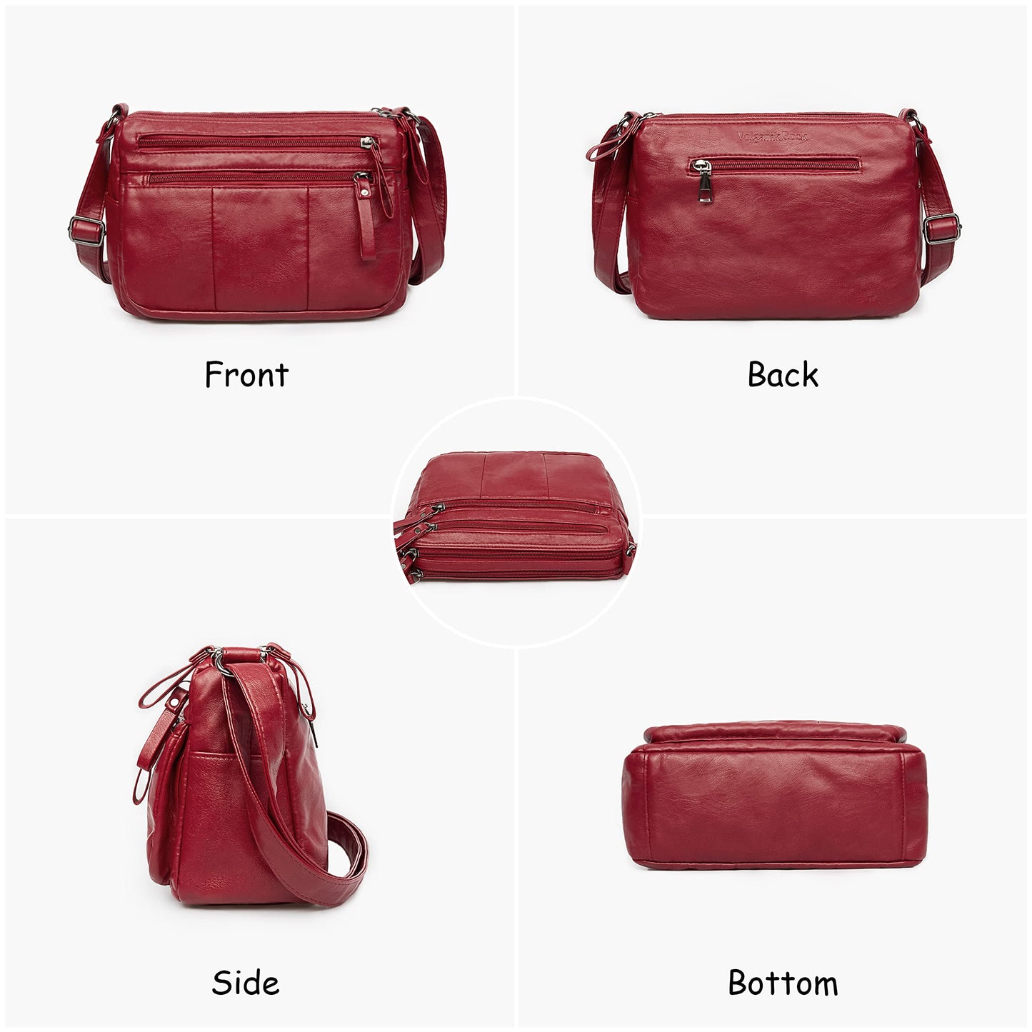 Soft PU Leather Shoulder Bag Crossbody Purse