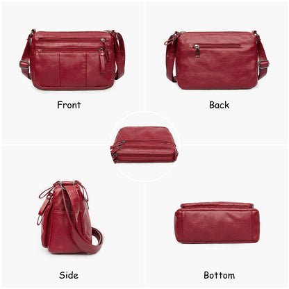 Soft PU Leather Shoulder Bag Crossbody Purse