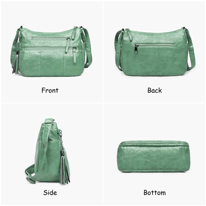 Soft PU Leather Shoulder Bag Crossbody Purse