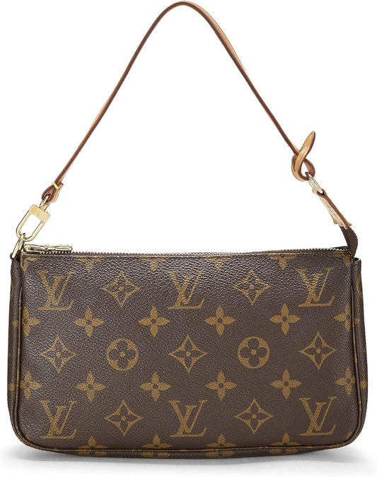 Pre-Loved Monogram Canvas Pochette Accessoires, Brown