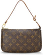 Pre-Loved Monogram Canvas Pochette Accessoires, Brown