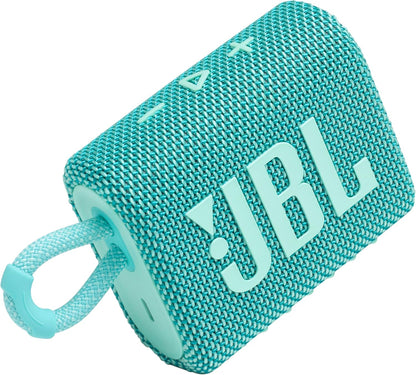 JBL Go 3 - Portable Mini Bluetooth Speaker, big audio and punchy bass, IP67 waterproof and dustproof, 5 hours of playtime, speaker for home, outdoor and travel (White)