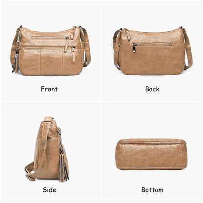 Soft PU Leather Shoulder Bag Crossbody Purse